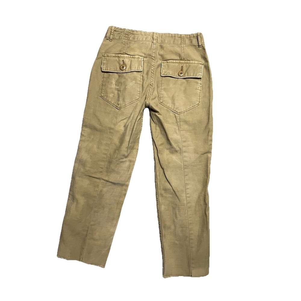 Women's Free People Tan Cropped Pants Capris Size 25, Inseam 21" Khakis - Picture 13 of 13
